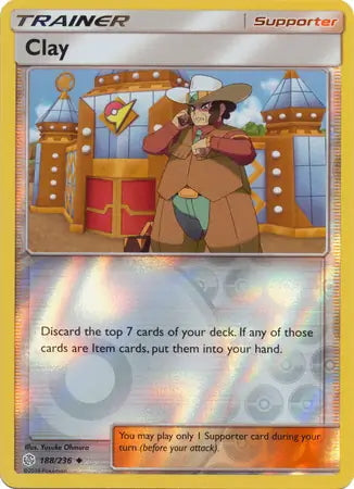 Cosmic Eclipse Clay #188/236 reverse holo