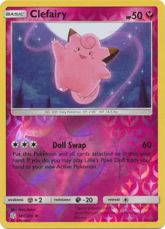 Cosmic Eclipse Clefairy #144/236 reverse holo