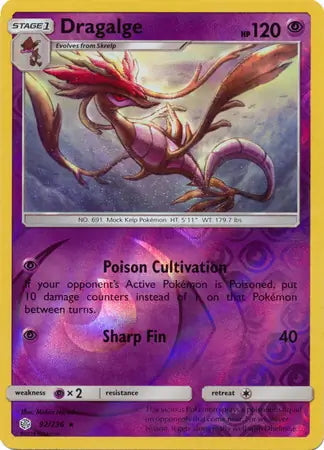 Cosmic Eclipse Dragalge #92/236 reverse holo