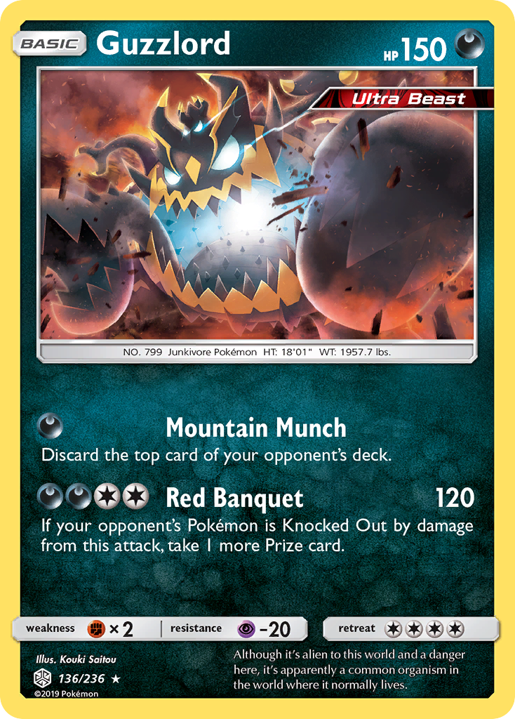 Cosmic Eclipse Holo Guzzlord #136/236