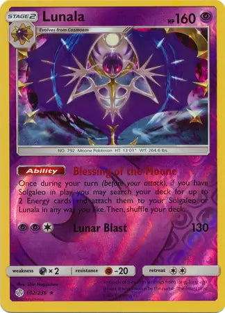 Cosmic Eclipse Lunala #102/236 reverse holo