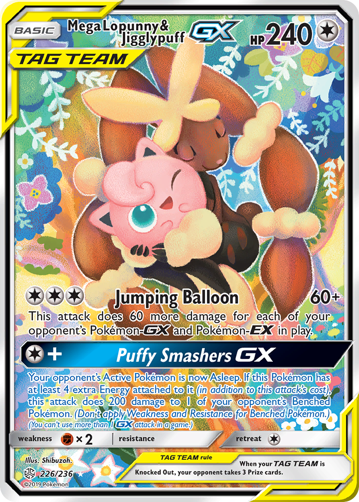 Cosmic Eclipse Mega Lopunny & Jigglypuff GX #226/236