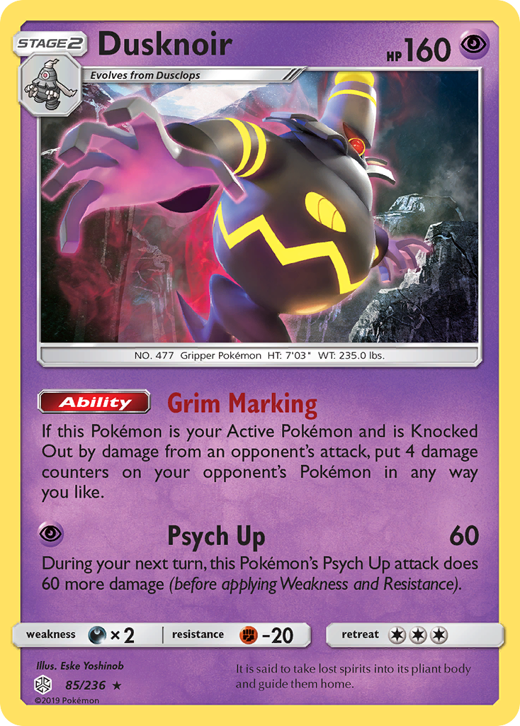 Cosmic Eclipse Non - Holo Dusknoir #85/236