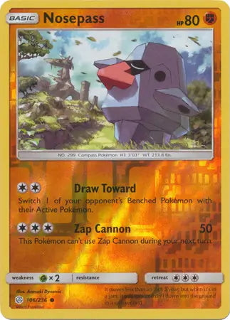 Cosmic Eclipse Nosepass #106/236 reverse holo