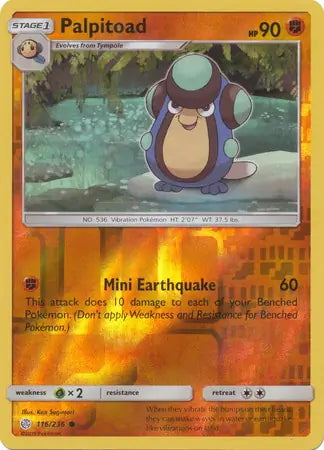 Cosmic Eclipse Palpitoad #116/236 reverse holo