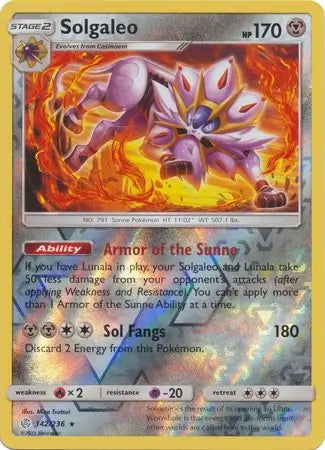 Cosmic Eclipse Solgaleo #142/236 reverse holo