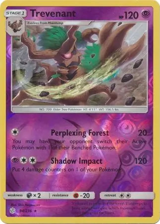 Cosmic Eclipse Trevenant #94/236 reverse holo
