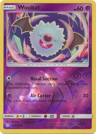 Cosmic Eclipse Woobat #87/236 reverse holo