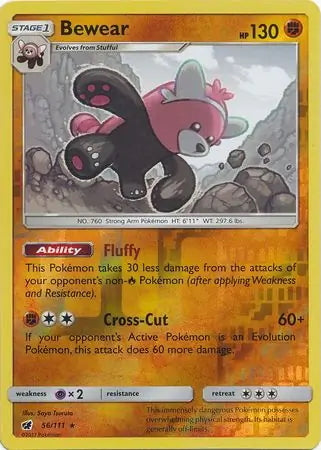 Crimson Invasion Bewear #56/111 reverse holo