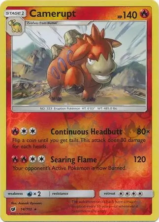 Crimson Invasion Camerupt #14/111 reverse holo