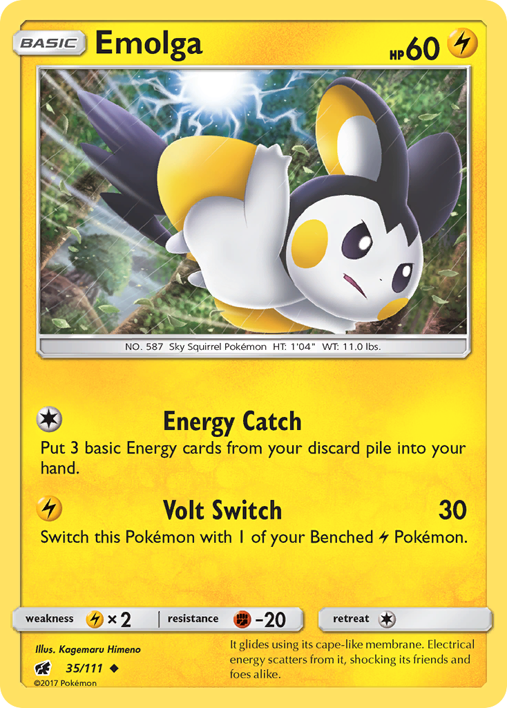 Crimson Invasion Emolga #35/111