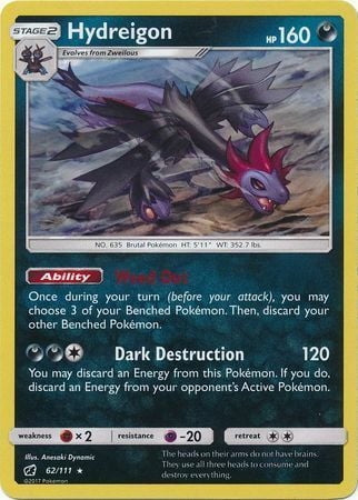 Crimson Invasion Holo Hydreigon #62/111