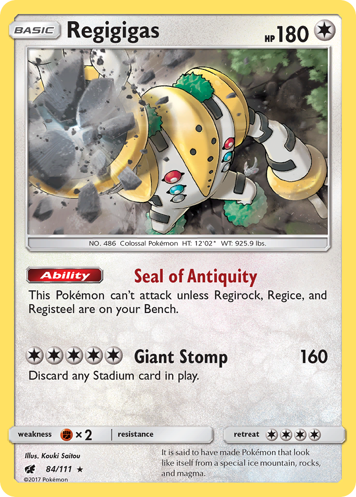 Crimson Invasion Holo Regigigas #84/111