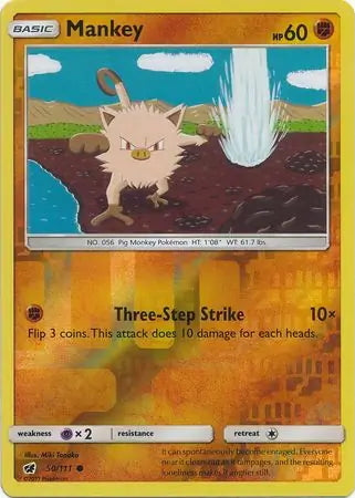 Crimson Invasion Mankey #50/111 reverse holo