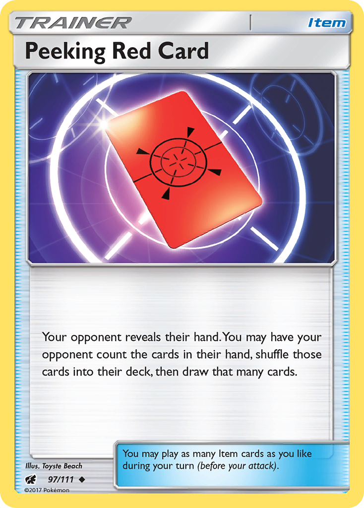 Crimson Invasion Peeking Red Card #97/111