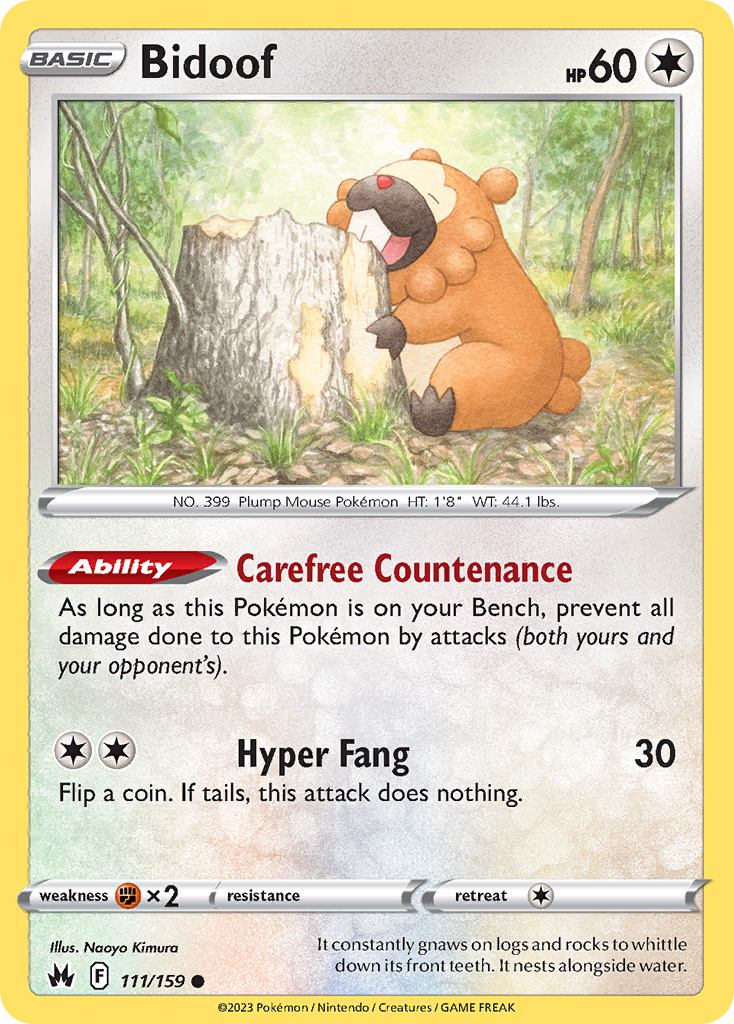 Crown Zenith Bidoof #111/159