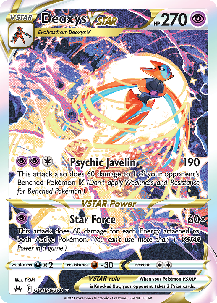 Crown Zenith Galarian Gallery Deoxys VSTAR #GG46/70