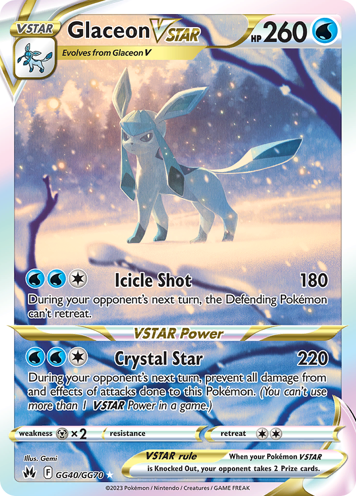 Crown Zenith Galarian Gallery Glaceon VSTAR #GG40/70