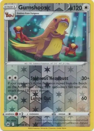 Crown Zenith Gumshoos #118/159 reverse holo
