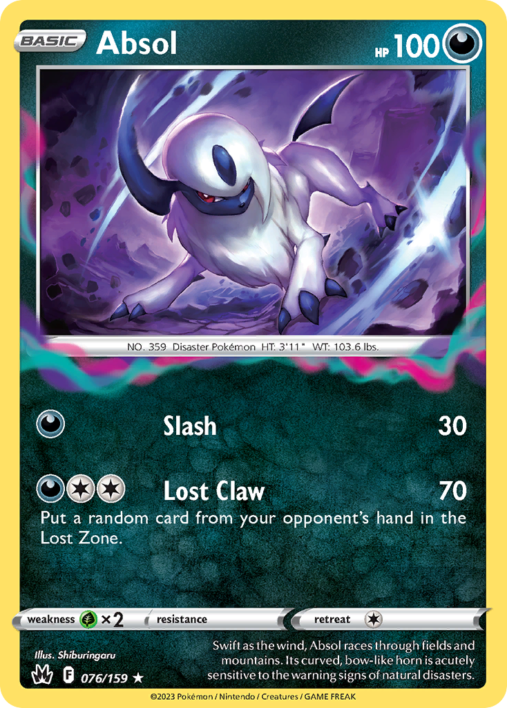 Crown Zenith Holo Absol #76/159