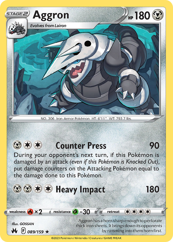 Crown Zenith Holo Aggron #89/159