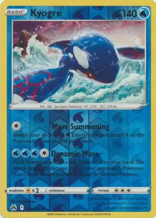Crown Zenith Kyogre #36/159 reverse holo