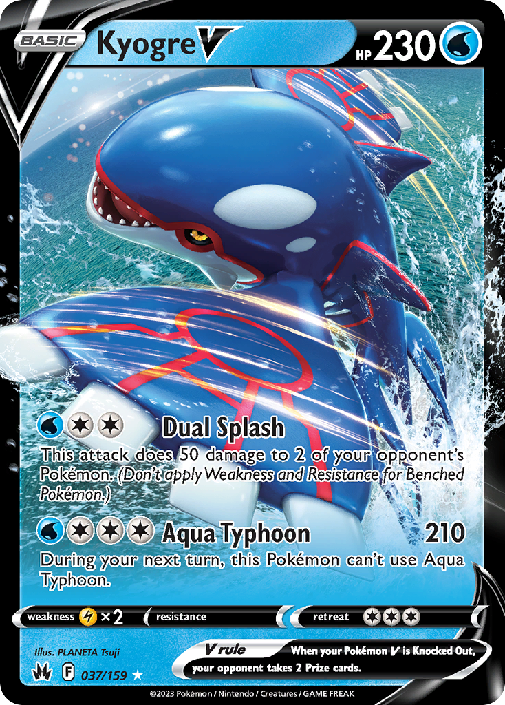 Crown Zenith Kyogre V #37/159