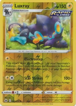 Crown Zenith Luxray #43/159 reverse holo