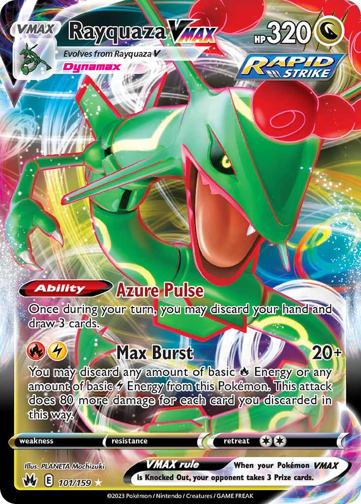 Crown Zenith Rayquaza VMAX #101/159