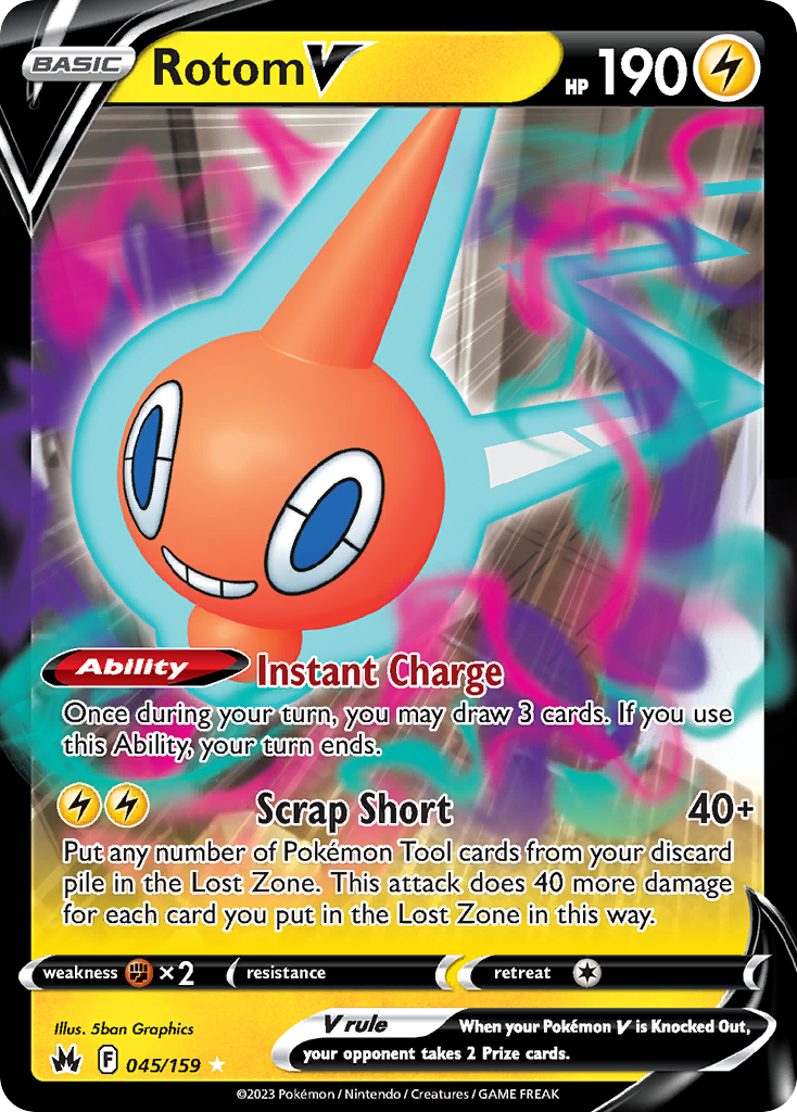 Crown Zenith Rotom V #45/159