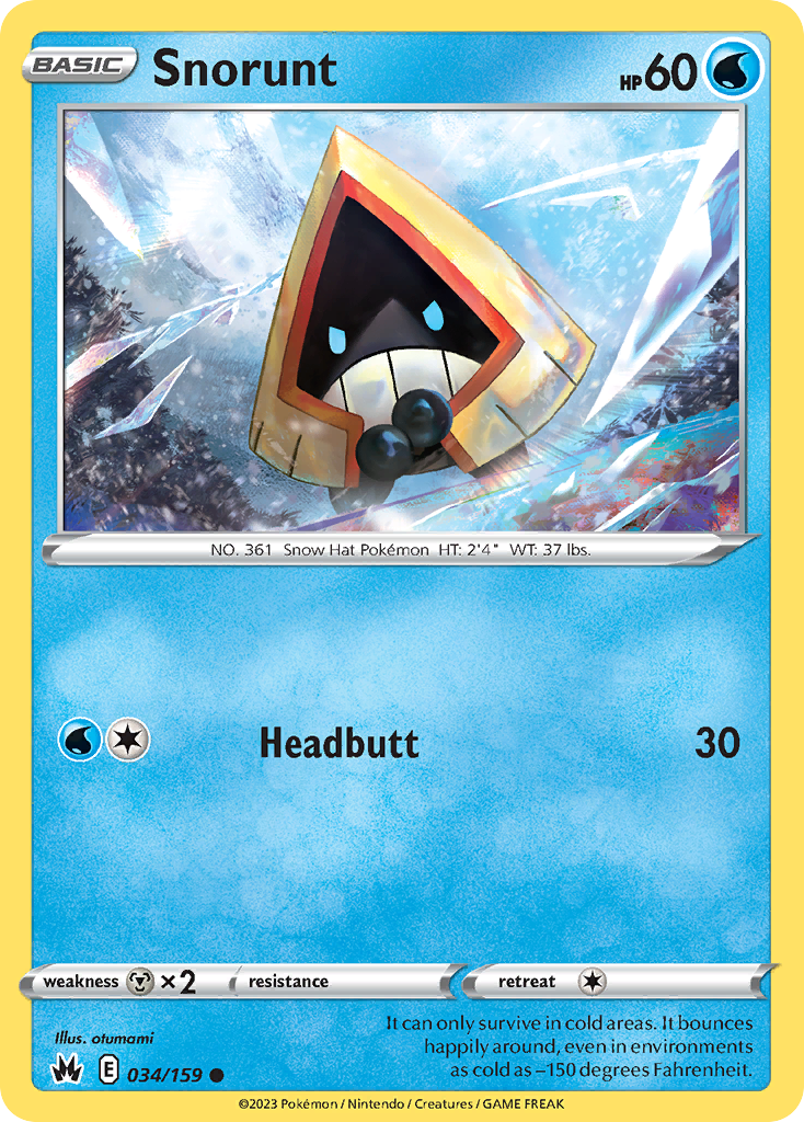 Crown Zenith Snorunt #34/159