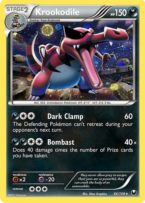 Dark Explorers Cosmos Holo Krookodile #66/108