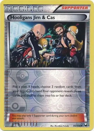 Dark Explorers Hooligans Jim & Cas #95/108 reverse holo