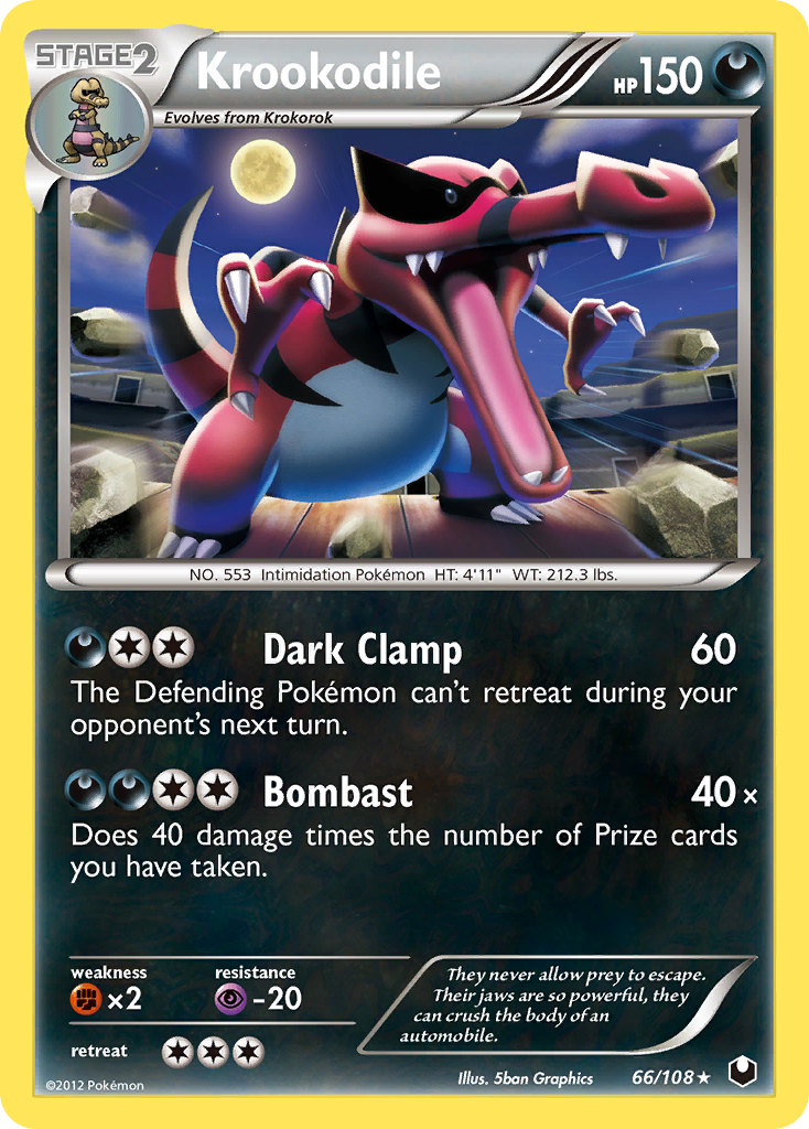Dark Explorers Non - Holo Krookodile #66/108