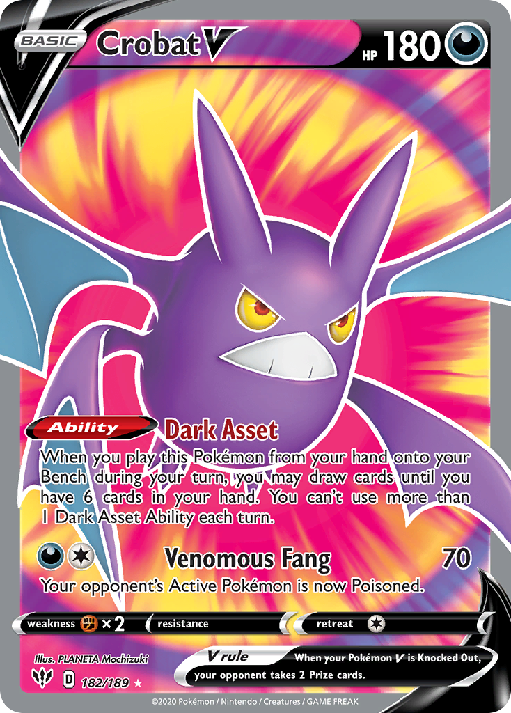 Darkness Ablaze Crobat V #182/189