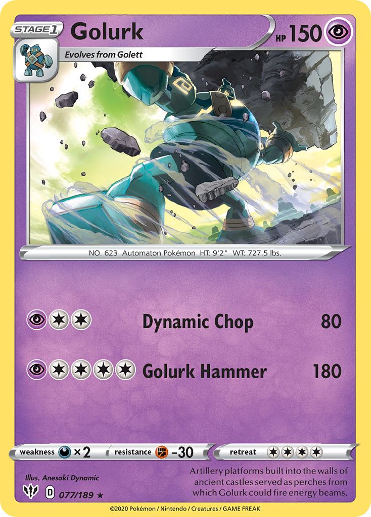 Darkness Ablaze Golurk #77/189