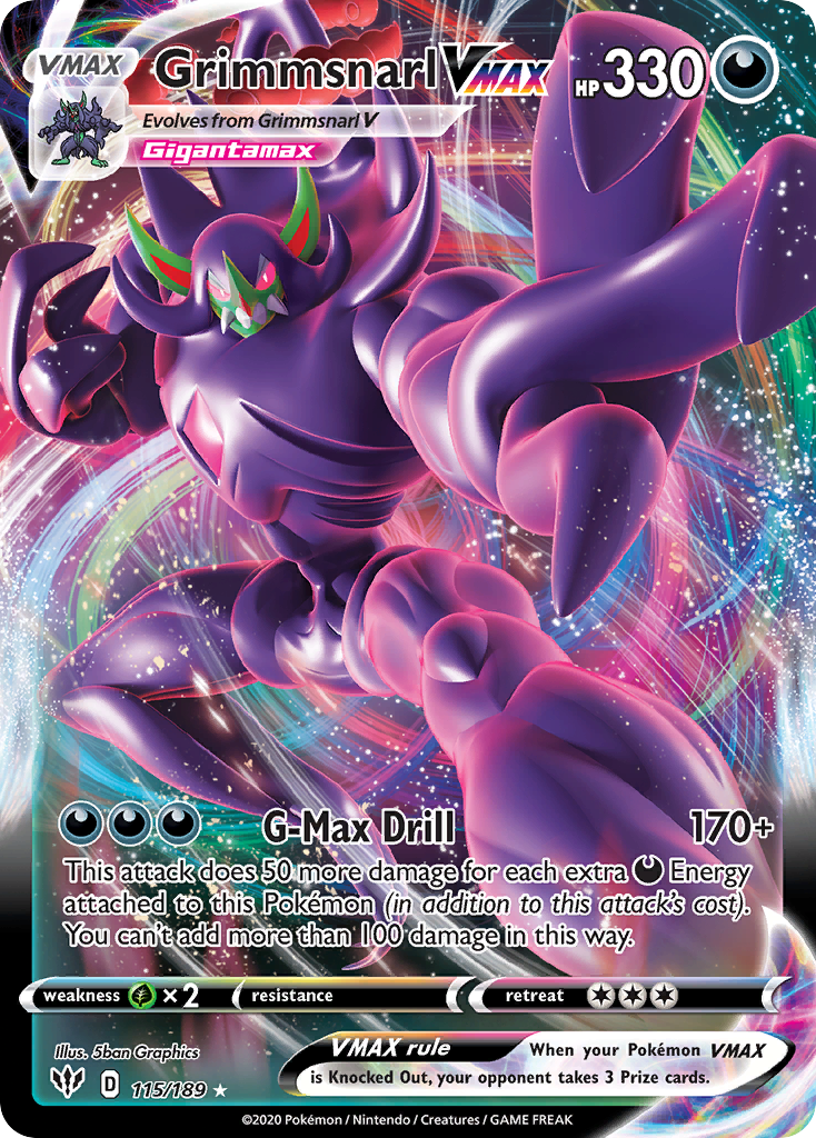Darkness Ablaze Grimmsnarl VMAX #115/189