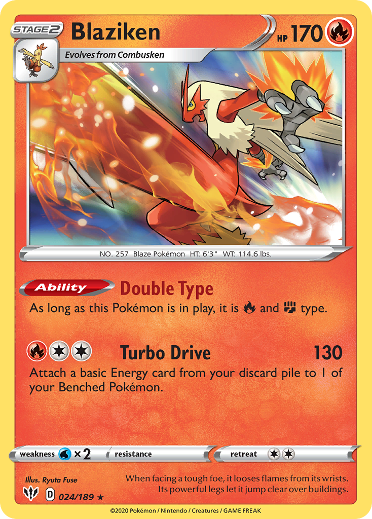 Darkness Ablaze Holo Blaziken #24/189