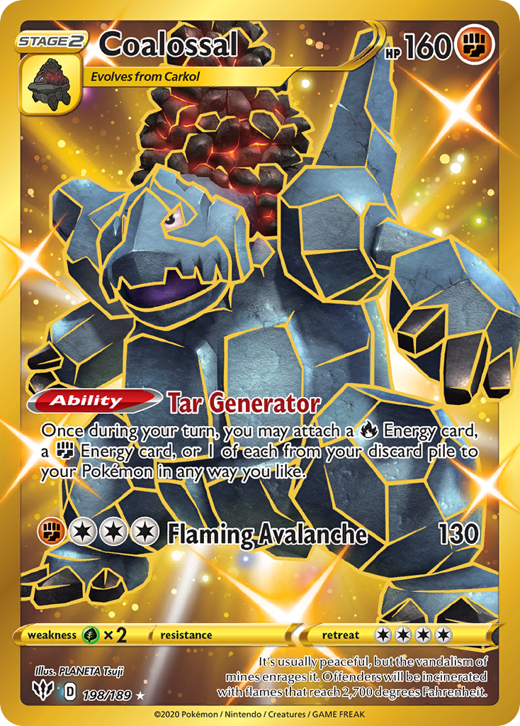 Coalossal Gold Secret Rare uit Darkness Ablaze