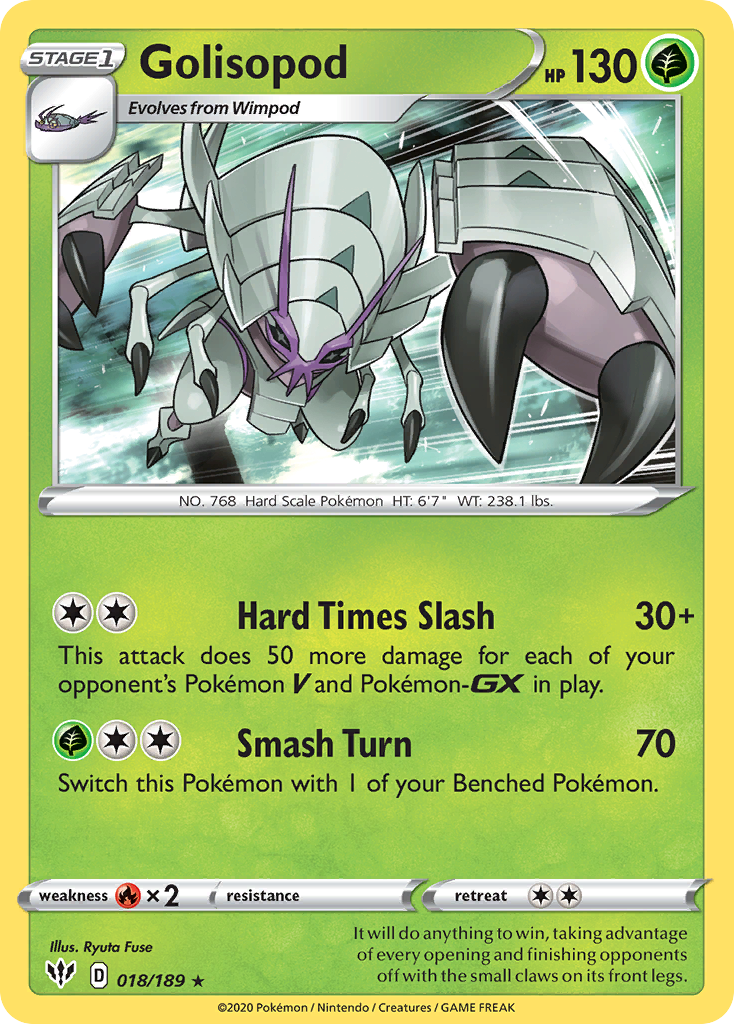 Darkness Ablaze Holo Golisopod #18/189