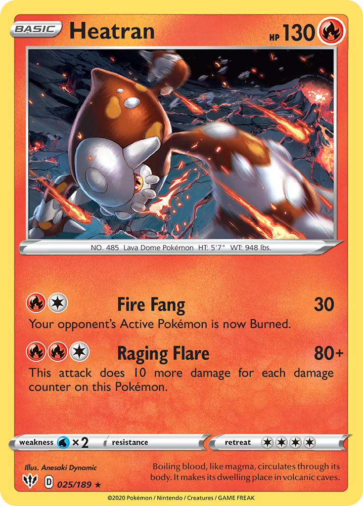 Darkness Ablaze Holo Heatran #25/189