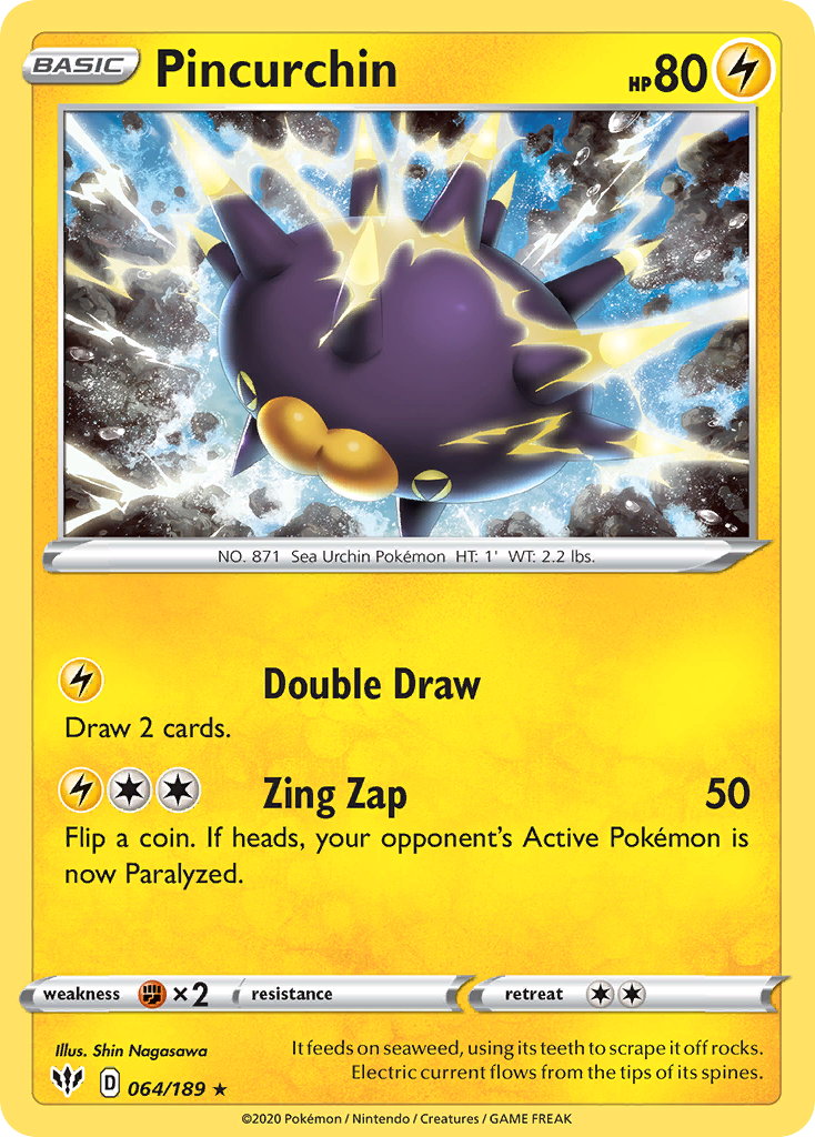 Darkness Ablaze Holo Pincurchin #64/189