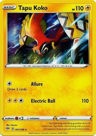 Darkness Ablaze Holo Tapu Koko #61/189