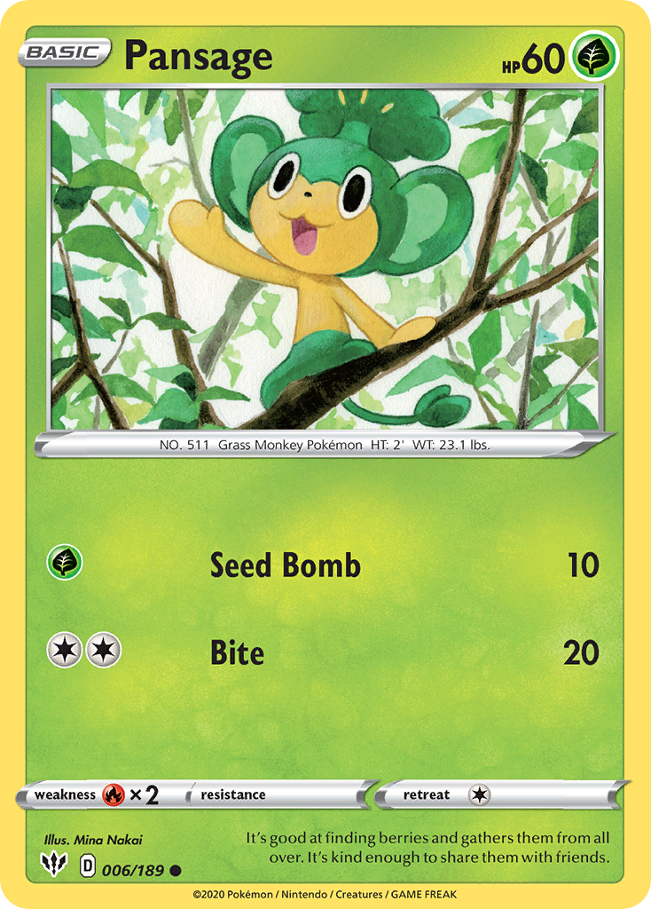 Darkness Ablaze Pansage #6/189