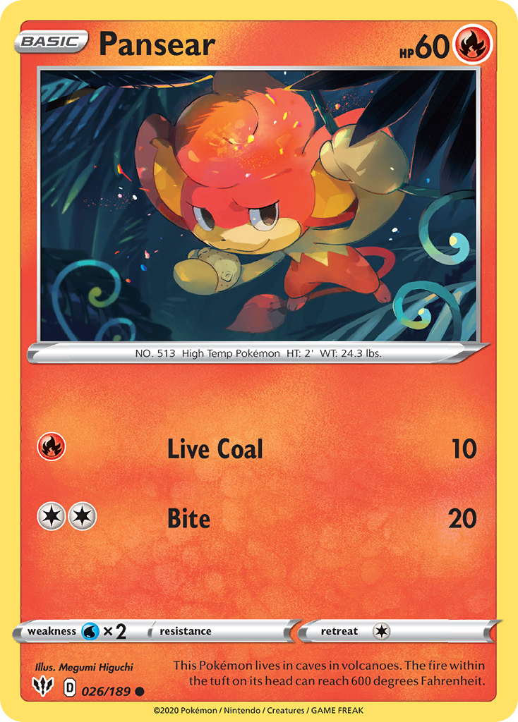 Darkness Ablaze Pansear #26/189
