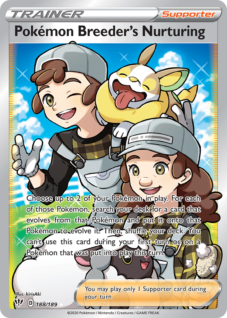 Darkness Ablaze Pokémon Breeder’s Nurturing #188/189