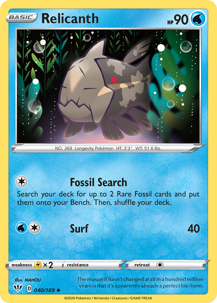 Darkness Ablaze Relicanth #40/189