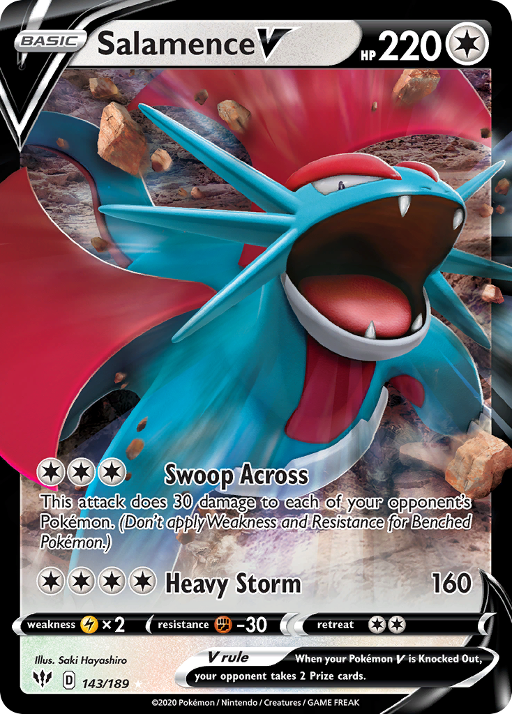 Darkness Ablaze Salamence V #143/189