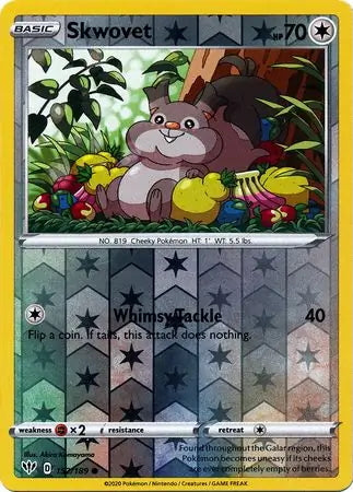 Darkness Ablaze Skwovet #152/189 reverse holo