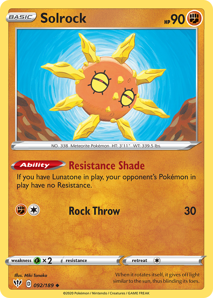 Darkness Ablaze Solrock #92/189